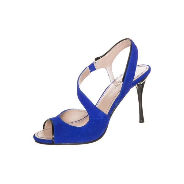 Blaue High Heel Sandaletten, blue high heel sandals