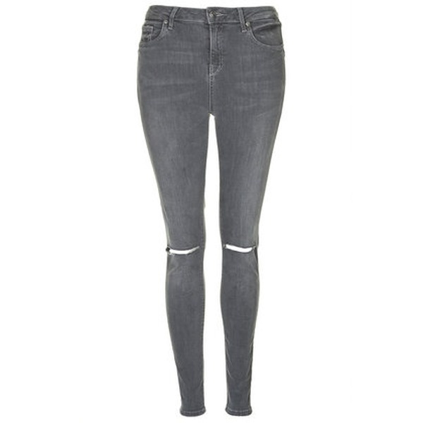 graue zerissene jeans topshop