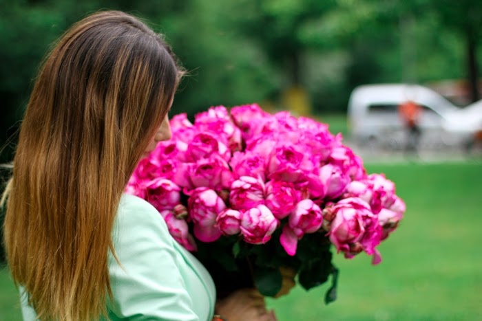 Blumenstrauß pink rosen