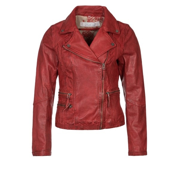 rote Lederjacke von Oakwood, red leather jacket oakwood