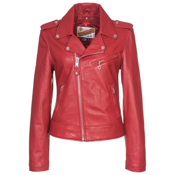rote Lederjacke von Schott NYC, red leather jacket Schott NYC